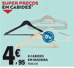 E.Leclerc Cabides em madeira natural promoção