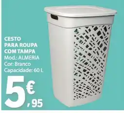 E.Leclerc Cesto para roupa com tampa almeria promoção