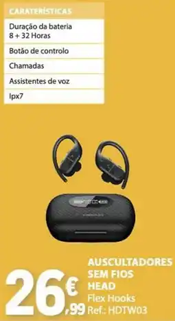E.Leclerc Auscultadores sem fios head flex hooks promoção