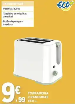 E.Leclerc torradeira eco + 2 ranhuras promoção