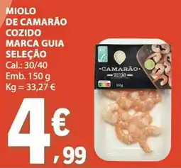E.Leclerc miolo de camarão cozido marca guia seleção promoção