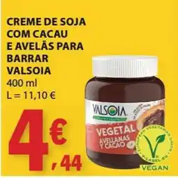 E.Leclerc Creme de soja com cacau e avelãs para barrar valsoia promoção
