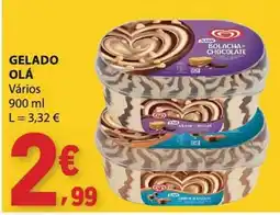 E.Leclerc gelado olá bolacha chocolate promoção
