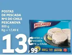 E.Leclerc Postas de pescada n°5 do chile pescanova promoção