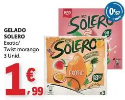 E.Leclerc Gelado solero exotic twist morango promoção