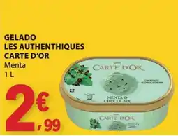 E.Leclerc Gelado les authentiques carte d'or menta e chocolate promoção