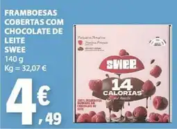 E.Leclerc Framboesas cobertas com chocolate de leite swee promoção