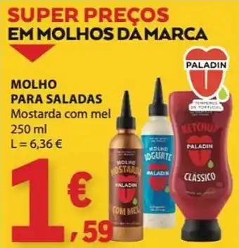 E.Leclerc molho para saladas mostarda com mel paladin promoção