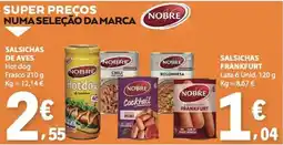 E.Leclerc Salsichas de aves nobre hotdog promoção
