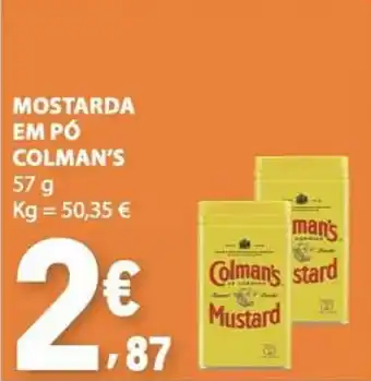 E.Leclerc Mostarda em pó colman's promoção