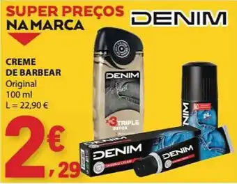 E.Leclerc creme de barbear denim original promoção