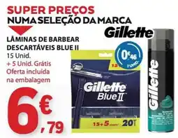 E.Leclerc lãminas de barbear descartáveis blue ii gillette promoção