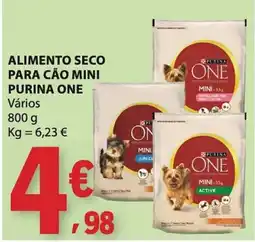 E.Leclerc alimento seco para cão mini purina one promoção