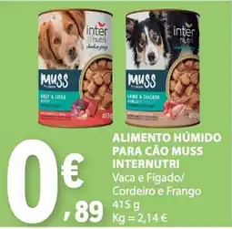 E.Leclerc Alimento húmido para cão muss internutri promoção