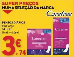 E.Leclerc Pensos diários carefree plus large promoção