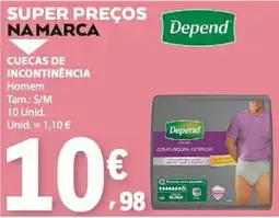 E.Leclerc Cuecas de incontinência homem depend promoção