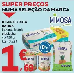 E.Leclerc Iogurte fruta batida mimosa promoção