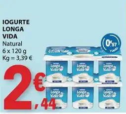 E.Leclerc Iogurte longa vida natural promoção