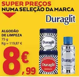 E.Leclerc algodão de limpeza duraglit promoção