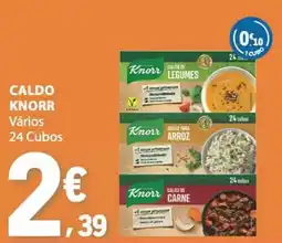 E.Leclerc caldo knorr vários 24 cubos promoção