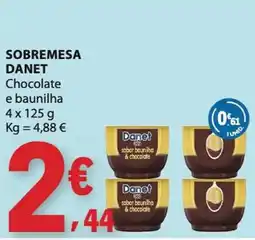 E.Leclerc Sobremesa danet chocolate e baunilha promoção