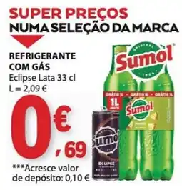 E.Leclerc Sumol refrigerante com gás promoção