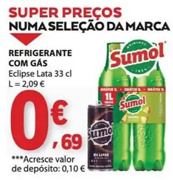 E.Leclerc Sumol refrigerante com gás promoção
