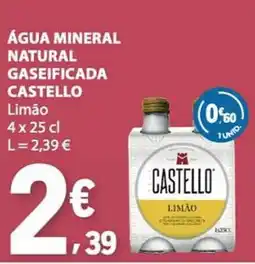 E.Leclerc Água mineral natural gaseificada castello limão promoção