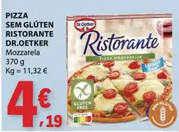 E.Leclerc Pizza sem glúten ristorante dr.oetker mozzarella promoção