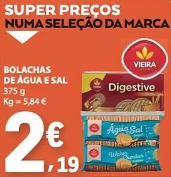 E.Leclerc Bolachas de água e sal vieira promoção
