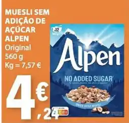 E.Leclerc Muesli sem adição de açúcar alpen original promoção