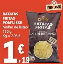 E.Leclerc batatas fritas pom'lisse sabor a molho de leitão promoção
