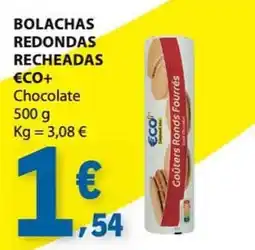 E.Leclerc Bolachas redondas recheadas eco+ chocolate promoção