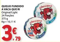 E.Leclerc queijo fundido a vaca que ri original/light promoção