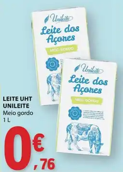 E.Leclerc Leite uht unileite meio gordo promoção