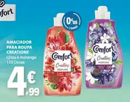 E.Leclerc Comfort amaciador para roupa creations lirios e morango promoção