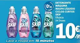 E.Leclerc Skip detergente máquina roupa líquido ciclos curtos promoção