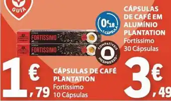 Cápsulas de café plantation fortíssimo