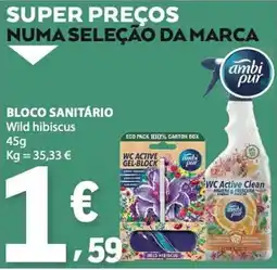E.Leclerc Bloco sanitário wild hibiscus ambi pur promoção
