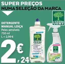 E.Leclerc Detergente manual loiça peles sensíveis l'arbre vert promoção