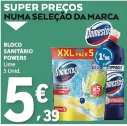 E.Leclerc Domestos bloco sanitário powers lime promoção