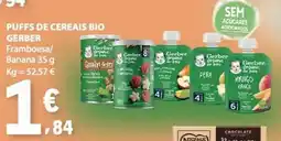 E.Leclerc Puffs de cereais bio gerber promoção