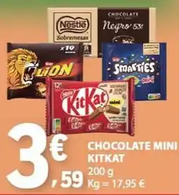 E.Leclerc Chocolate mini kitkat promoção
