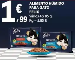 E.Leclerc alimento húmido para gato felix promoção