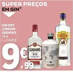 E.Leclerc gin dry london gibson's promoção