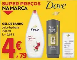 E.Leclerc Dove gel de banho juicy hydrate promoção