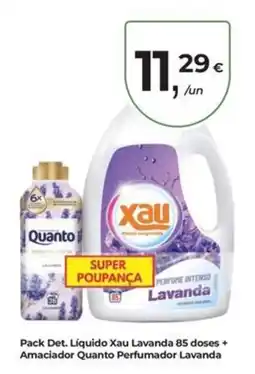 Aqui é fresco Pack Det. Líquido Xau Lavanda 85 doses + Amaciador Quanto Perfumador Lavanda promoção