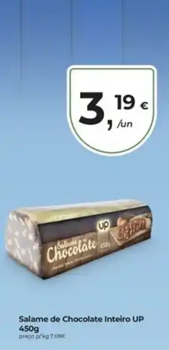 Aqui é fresco Salame de Chocolate Inteiro UP promoção