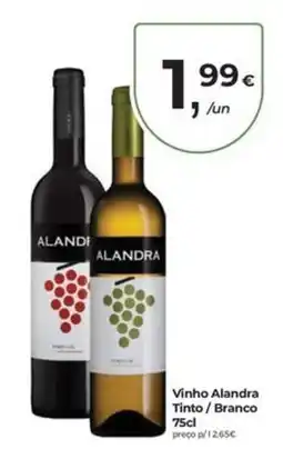 Aqui é fresco vinho alandra tinto / branco promoção