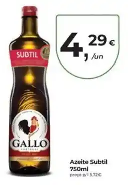 Aqui é fresco Azeite Subtil Gallo promoção